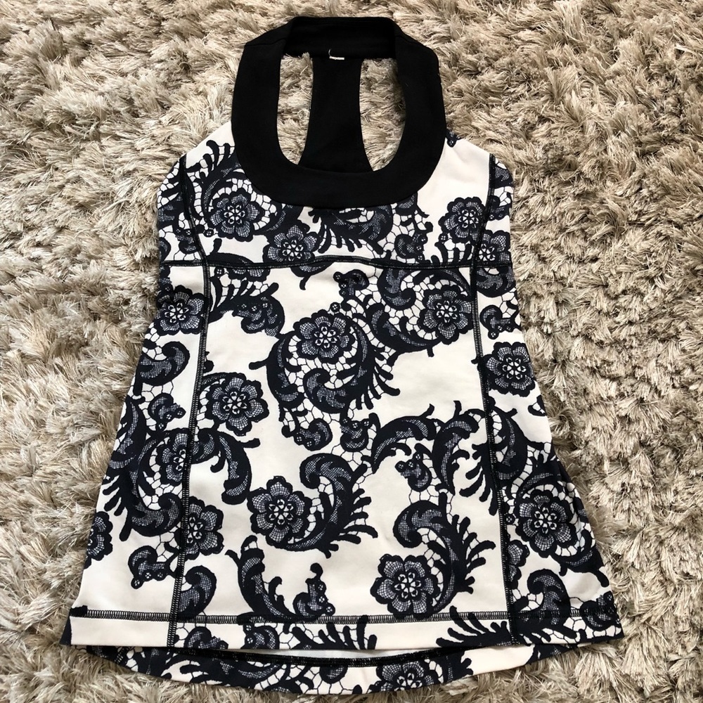 Lululemon | Lace Print Scoop Neck Tank - Size 6